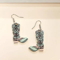 Western Boot Dangle Earrings