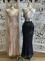 Strappy Back Sequin Maxi Dress- Stretchy ,Estira