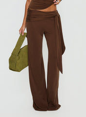 Katiana Wrap Jersey Trousers Brown