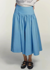 CLAIRE BLUE MIDI SKIRT