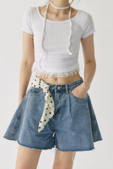 Kyla Wide Denim Shorts