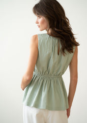 SAIGE PEPLUM TANK TOP