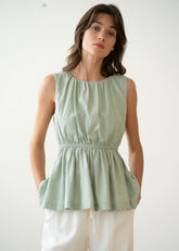 SAIGE PEPLUM TANK TOP