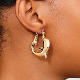 18K Gold-Plated Dolphin Hoop Earrings