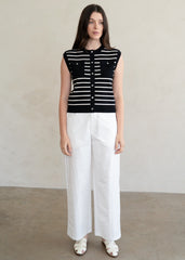 LOURDES STRIPED KNIT TOP
