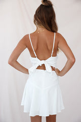 Janey Applique A-Line Dress White
