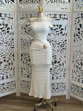 Ivory Boat Neck Mini Ruffle Shell Dress- Slightly Stretchy, Estira Poco