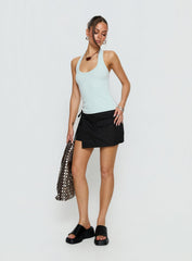 Baseline Scoop Halter Rib Vest Icy Blue