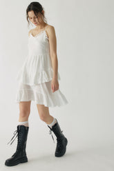 Nina Airy Tiered Mini Dress