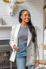 ROSA FLORAL DETAIL BLAZER