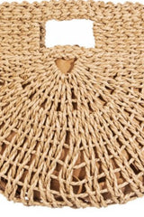 Fame Braided Semi Circle Tote Bag