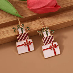 Christmas Gift Box Dangle Earrings