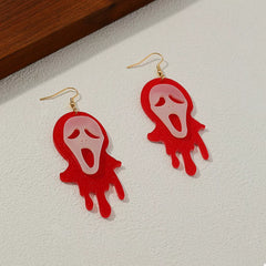 Halloween Ghost Scream Dangle Earrings