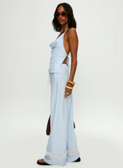 Summer Too Hot Trousers Blue Stripe