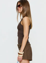 Kyrella Longline Vest Top Chocolate