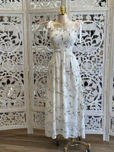 Smocked Ivory Floral Maxi Dress-Estira, Stretchy