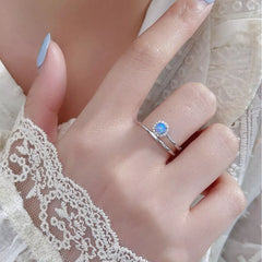 925 Sterling Silver Opal Ring