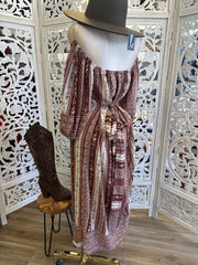 Off Shoulder Bohemian Dress- Stretchy, Estira