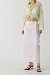 Rosalie Satin Jacquard Midi Skirt