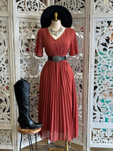 Pleated Button Detail Maxi Dress- Stretchy, Estira