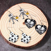 3 Pair Halloween Themed Acrylic Dangle Earrings