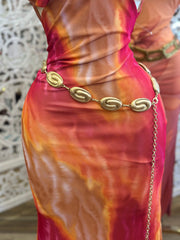 Sunset Floral Dress- Estira, Stretchy