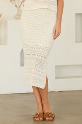 CHELSEA CROCHET MIDI SKIRT