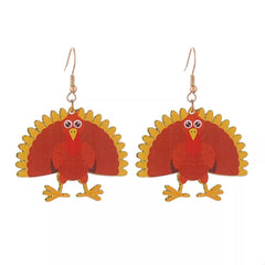 Thanksgiving Turkey Dangle Earrings