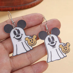 Halloween Mickey Ghost Dangle Earrings