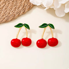 18K Gold-Plated Cherry Earrings