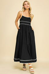 LAURA CONTRAST MAXI DRESS