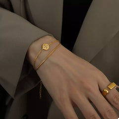 18K Gold-Plated Double Layered Bracelet