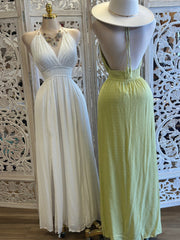 Halter Boho Maxi Dress - Estira, Stretchy