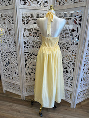 Butter Embroidered Midi Dress -Stretchy, Estira