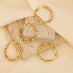 18K Gold-Plated Hoop Earrings