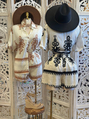 Paisley Print Set-Estira, Stretchy