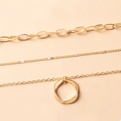 Three Layered Pendant Necklace