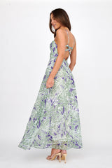 Kindred Love Gathered Bust Maxi Dress Blue