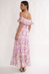 Moonlit Magic Off-Shoulder Maxi Dress Floral Dress