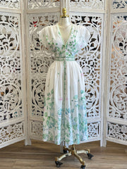 Green Leaf Midi Dress-Stretchy, Estira poco