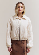MADDIE ECRU BOMBER JACKET