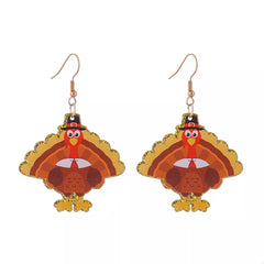 Thanksgiving Turkey Dangle Earrings