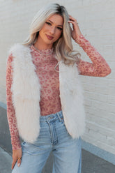 Passion & Desire Faux Fur Vest (Ecru)