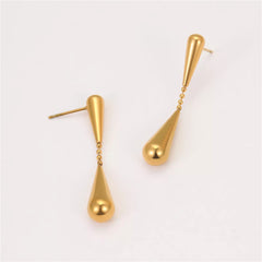 18K Gold-Plated Teardrop Drop Earrings