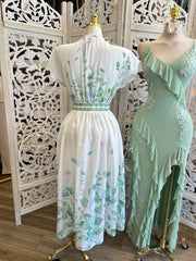 Green Leaf Midi Dress-Stretchy, Estira poco