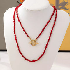 2 Piece Bohemian Beaded Necklace