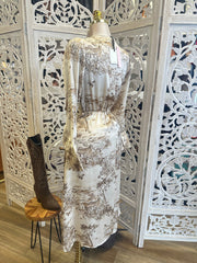Silky Nature Pattern Dress-Stretchy,Estira