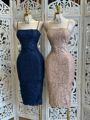 Sequin Lace Midi Dress- Stretchy ,Estira muy poco