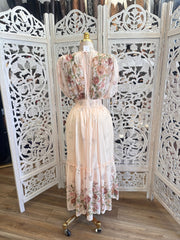 V Neck Floral Midi Dress - Estira, Stretchy