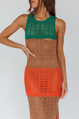 Wild Thing Crochet Maxi Dress Green